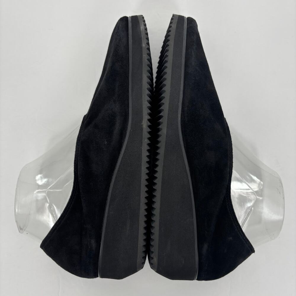 Eileen Fisher Wedge Ballet Flat Slip On Shoes 10 Blk Suede Minimalist Lagenlook - Picture 5 of 9